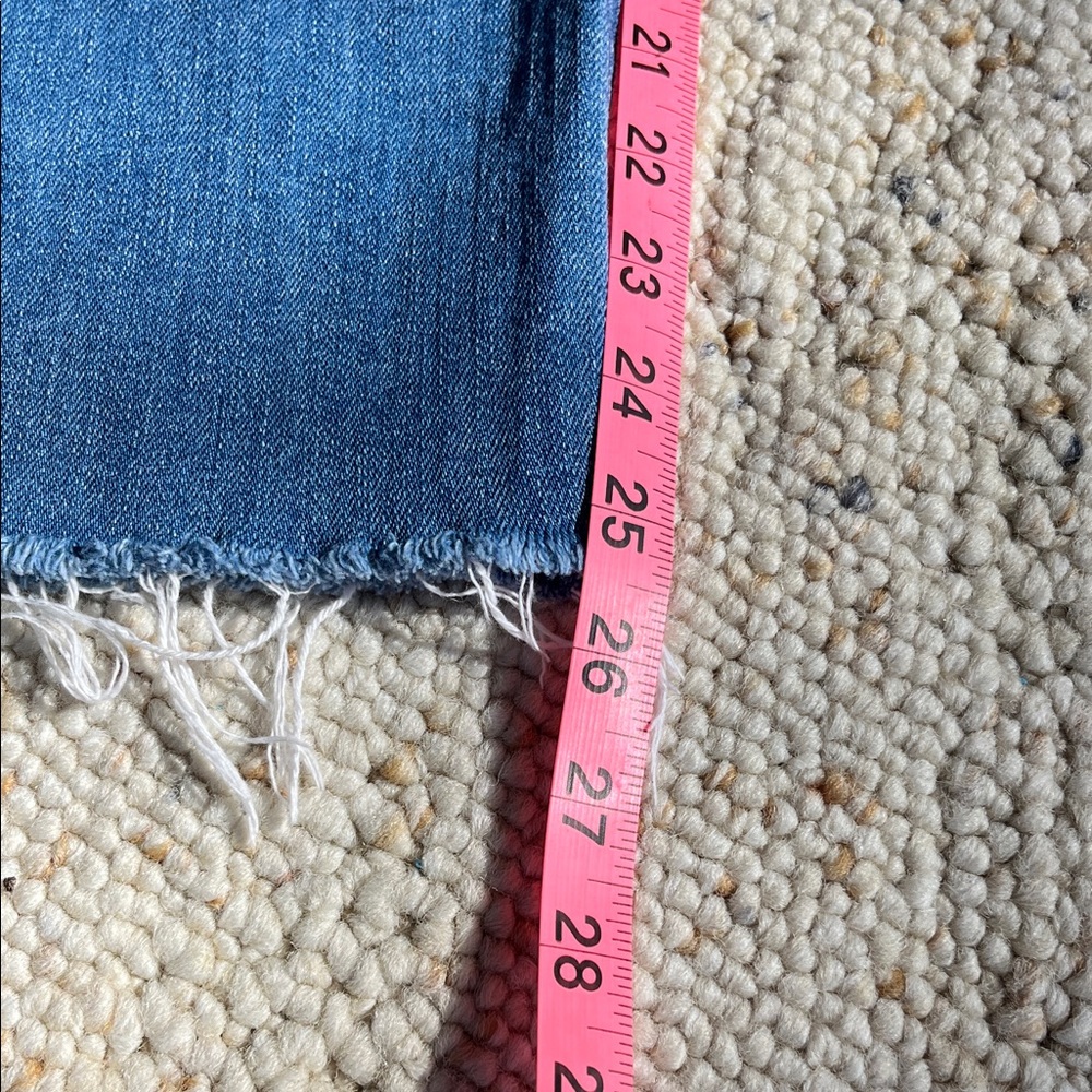 MOTHER Blue Ankle Jeans with Button Detail - Picture 9 of 9